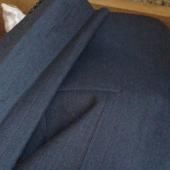 Burberry Vintage Navy Blue 100% Wool Suit Jacket 44 Burberrys - Picture 7 of 16